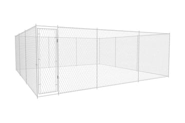 Utendørs hundegård galvanisert stål 570x570x185 cm - Sport & fritid - Til dyrene - For hund - Hundemøbler