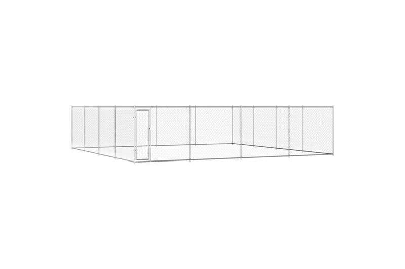 Utendørs hundegård galvanisert stål 760x760x195 cm - Sport & fritid - Til dyrene - For hund - Hundemøbler