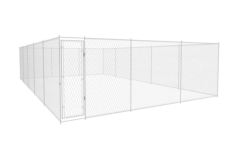 Utendørs hundegård galvanisert stål 950x570x185 cm - Sport & fritid - Til dyrene - For hund - Hundemøbler