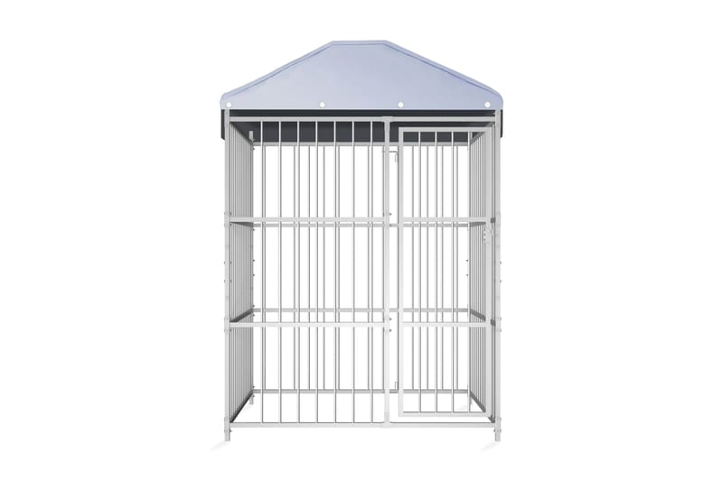 Utendørs hundegård med tak 150x150x200 cm - Sport & fritid - Til dyrene - For hund - Hundemøbler