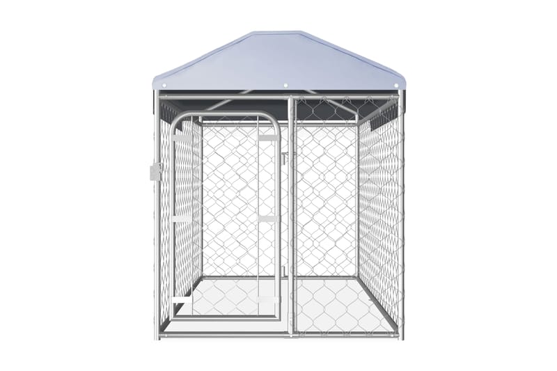 Utendørs hundegård med tak 200x100x125 cm - Sport & fritid - Til dyrene - For hund - Hundemøbler