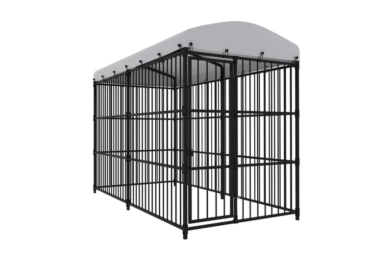 Utendørs hundegård med tak 300x150x210 cm - Svart - Sport & fritid - Til dyrene - For hund - Hundemøbler