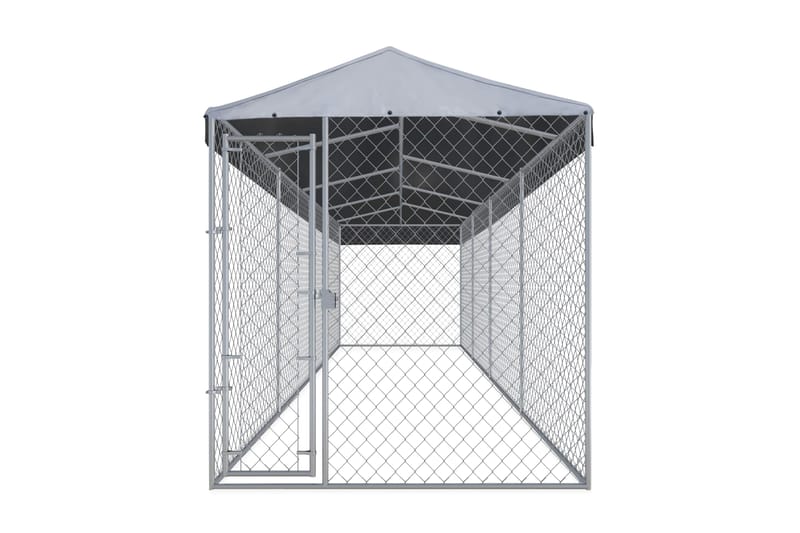 Utendørs hundegård med tak 760x190x225 cm - Sport & fritid - Til dyrene - For hund - Hundemøbler