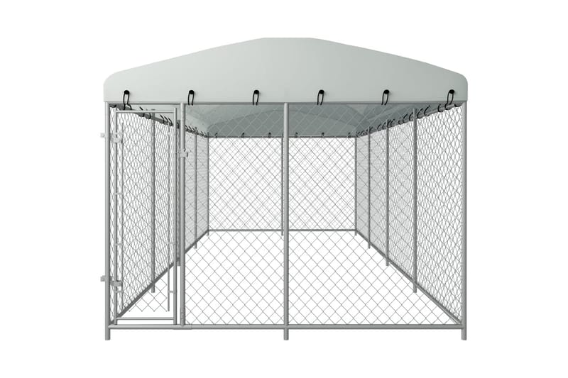 Utendørs hundegård med tak 8x4x2 m - Sport & fritid - Til dyrene - For hund - Hundemøbler