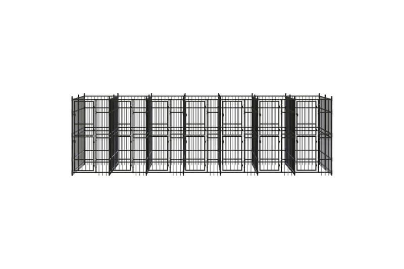 Utendørs hundegård stål 12,9 m² - Svart - Sport & fritid - Til dyrene - For hund - Hundemøbler