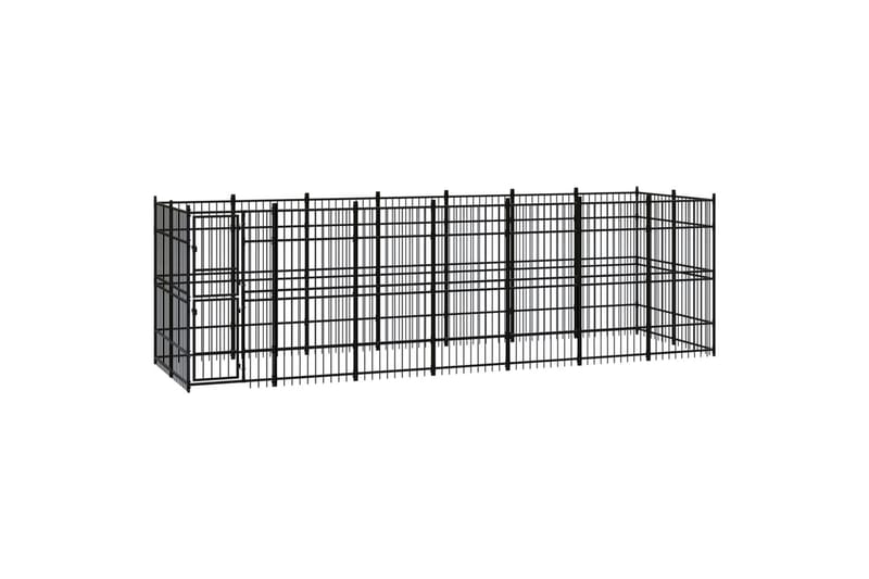 Utendørs hundegård stål 12,9 m² - Svart - Sport & fritid - Til dyrene - For hund - Hundemøbler
