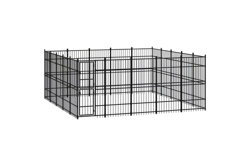 Utendørs hundegård stål 23,04 m² - Svart - Sport & fritid - Til dyrene - For hund - Hundemøbler