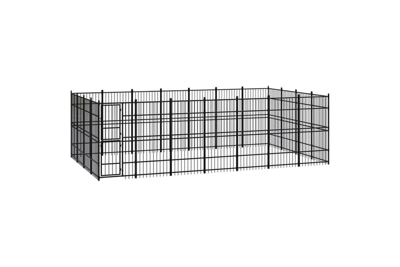 Utendørs hundegård stål 25,8 m² - Svart - Sport & fritid - Til dyrene - For hund - Hundemøbler