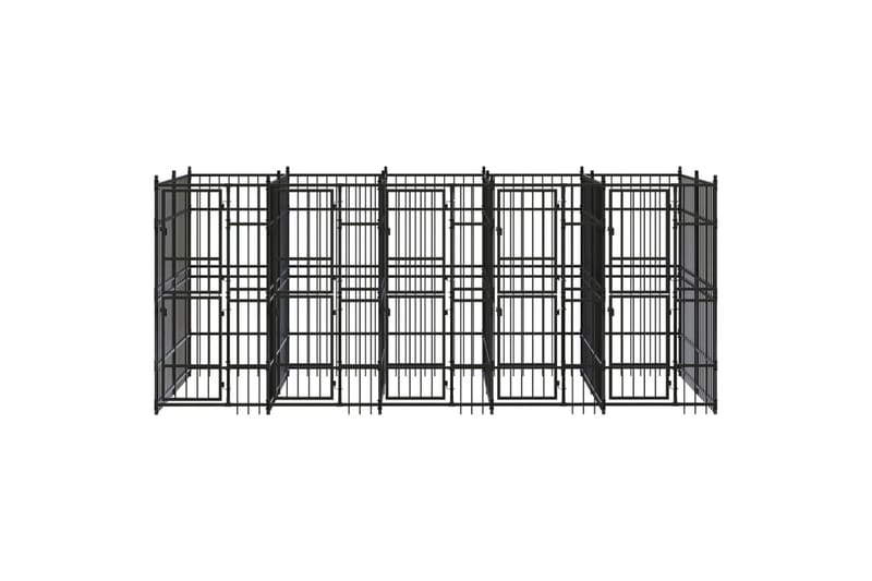 Utendørs hundegård stål 9,22 m² - Svart - Sport & fritid - Til dyrene - For hund - Hundemøbler