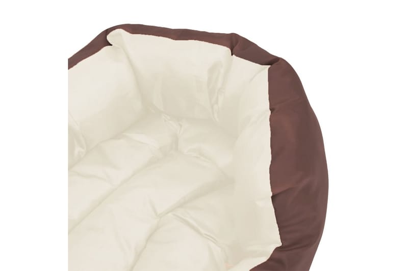 Vendbar og vaskbar hundepute brun og kremhvit 65x50x20 cm - Brun - Sport & fritid - Til dyrene - For hund - Hundemøbler