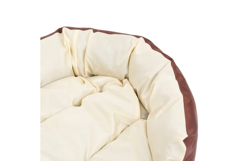 Vendbar og vaskbar hundepute brun og kremhvit 85x70x20 cm - Brun - Sport & fritid - Til dyrene - For hund - Hundemøbler