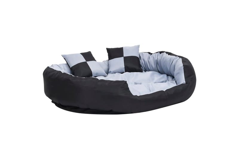 Vendbar og vaskbar hundepute grå og svart 110x80x23 - Grå - Sport & fritid - Til dyrene - For hund - Hundemøbler
