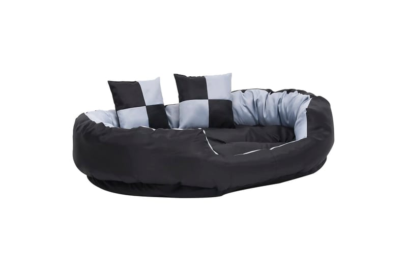 Vendbar og vaskbar hundepute grå og svart 110x80x23 - Grå - Sport & fritid - Til dyrene - For hund - Hundemøbler