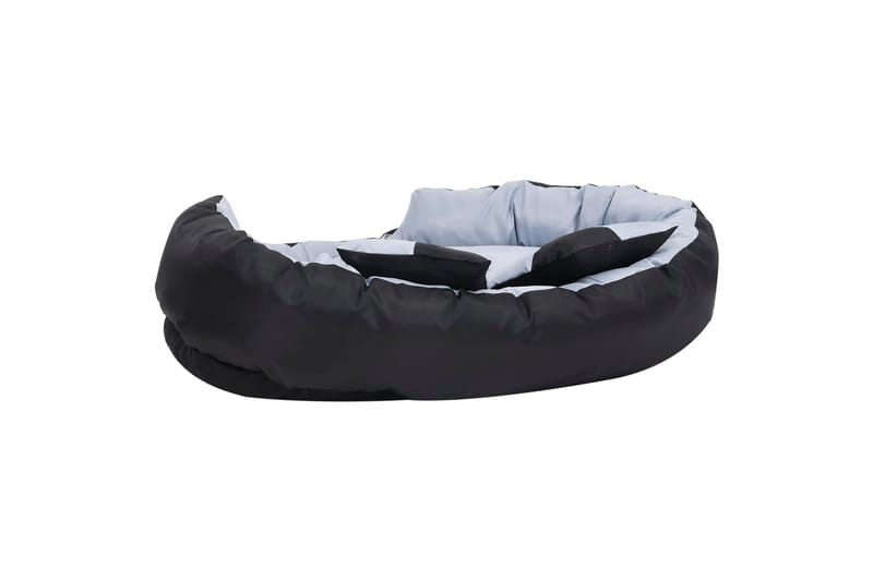Vendbar og vaskbar hundepute grå og svart 110x80x23 - Grå - Sport & fritid - Til dyrene - For hund - Hundemøbler