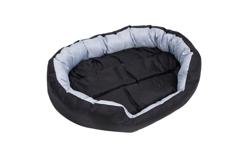 Vendbar og vaskbar hundepute grå og svart 110x80x23 - Grå - Sport & fritid - Til dyrene - For hund - Hundemøbler