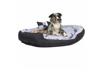 Vendbar og vaskbar hundepute grå og svart 150x120x25 cm - Grå - Sport & fritid - Til dyrene - For hund - Hundemøbler