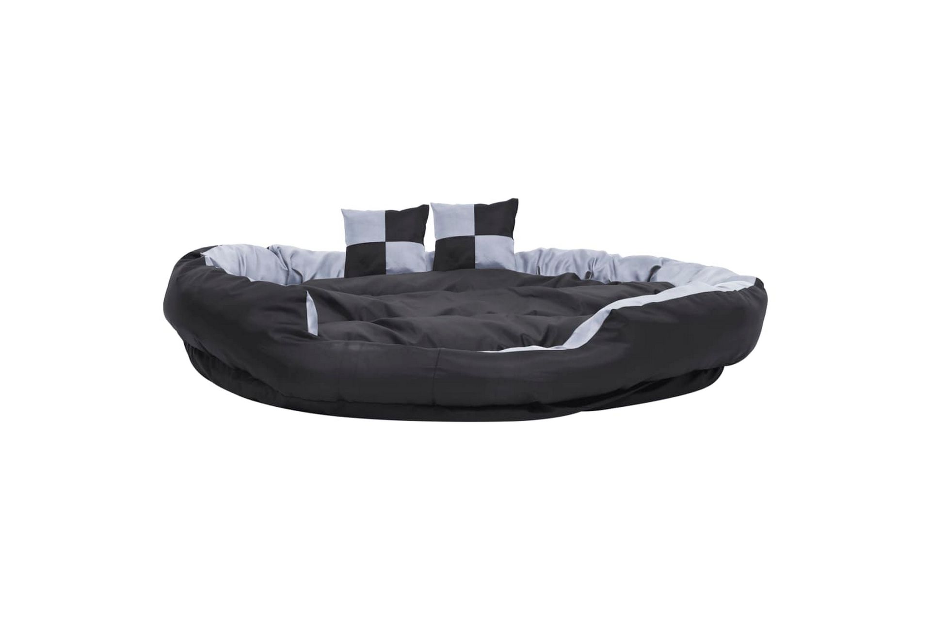 Vendbar og vaskbar hundepute grå og svart 150x120x25 cm - Grå - Sport & fritid - Til dyrene - For hund - Hundemøbler