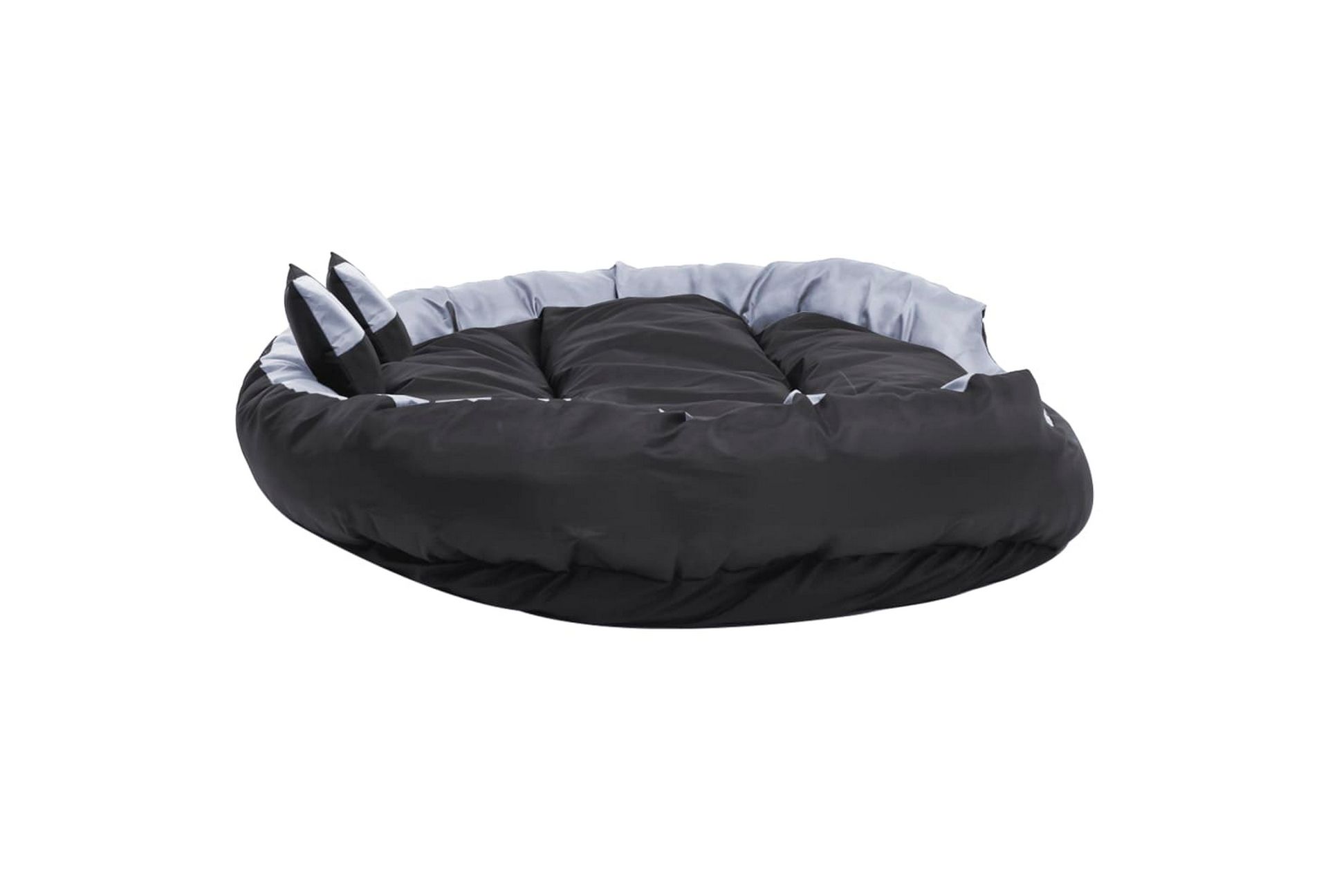 Vendbar og vaskbar hundepute grå og svart 150x120x25 cm - Grå - Sport & fritid - Til dyrene - For hund - Hundemøbler