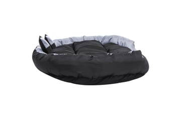Vendbar og vaskbar hundepute grå og svart 150x120x25 cm - Grå - Sport & fritid - Til dyrene - For hund - Hundemøbler