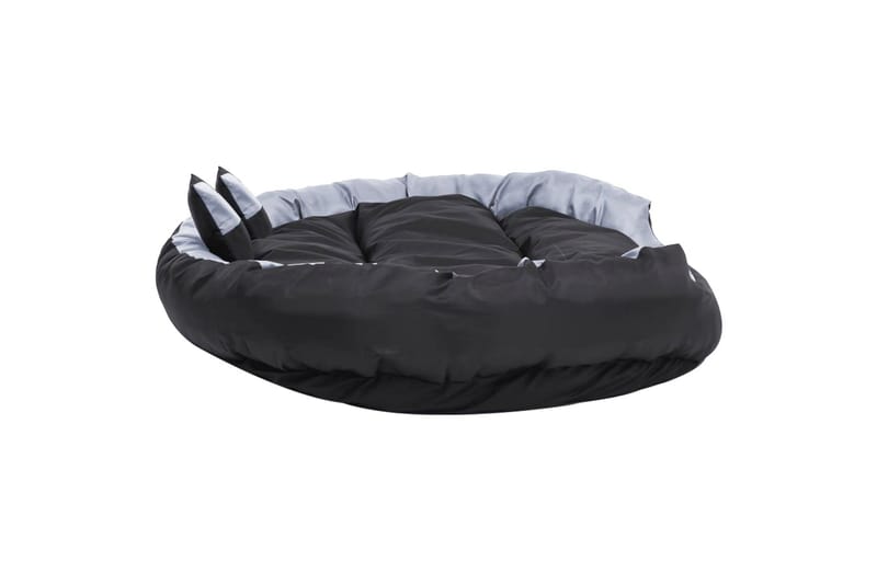Vendbar og vaskbar hundepute grå og svart 150x120x25 cm - Grå - Sport & fritid - Til dyrene - For hund - Hundemøbler