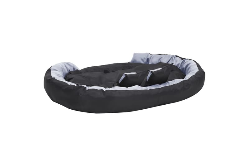 Vendbar og vaskbar hundepute grå og svart 150x120x25 cm - Grå - Sport & fritid - Til dyrene - For hund - Hundemøbler