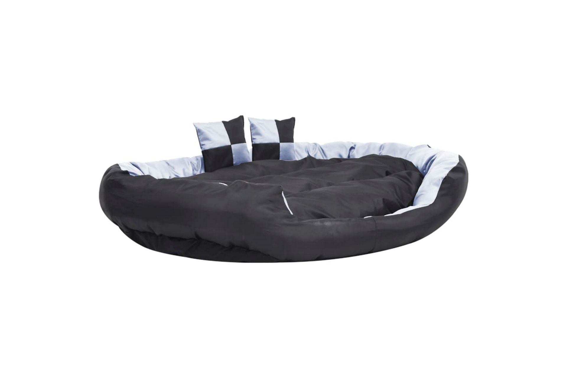 Vendbar og vaskbar hundepute grå og svart 150x120x25 cm - Grå - Sport & fritid - Til dyrene - For hund - Hundemøbler