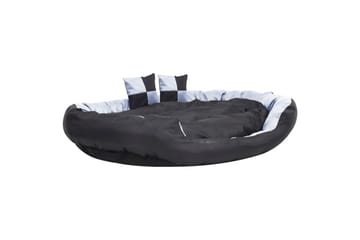 Vendbar og vaskbar hundepute grå og svart 150x120x25 cm - Grå - Sport & fritid - Til dyrene - For hund - Hundemøbler
