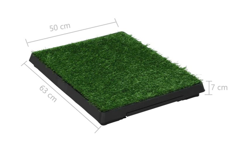 Dyretoalett med skuff og kunstgress grønn 63x50x7 cm WC - Sport & fritid - Til dyrene - For hund - Hundetilbehør & hundeaccessoarer - Hundebæsjposer & Valpematte
