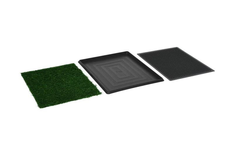 Dyretoalett med skuff og kunstgress grønn 64x51x3 cm WC - Sport & fritid - Til dyrene - For hund - Hundetilbehør & hundeaccessoarer - Hundebæsjposer & Valpematte