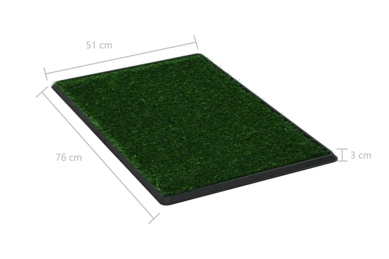 Dyretoalett med skuff og kunstgress grønn 76x51x3 cm WC - Sport & fritid - Til dyrene - For hund - Hundetilbehør & hundeaccessoarer - Hundebæsjposer & Valpematte