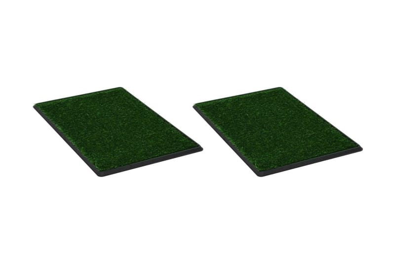 Dyretoaletter 2 stk m. skuff & kunstgress grønn 76x51x3cm WC - Sport & fritid - Til dyrene - For hund - Hundetilbehør & hundeaccessoarer - Hundebæsjposer & Valpematte