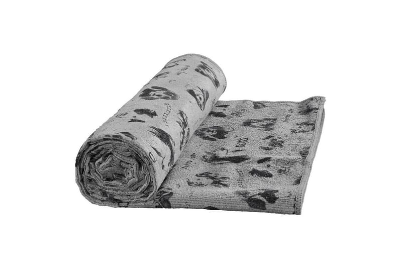 Hundehåndkle Woof Grå 40 x 80 cm - 40 x 80 cm - Sport & fritid - Til dyrene - For hund - Hundetilbehør & hundeaccessoarer - Hundeteppe & hundeseng