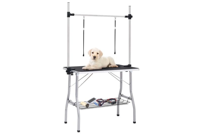 Justerbart trimmebord til hund med 2 løkker og kurv - Sport & fritid - Til dyrene