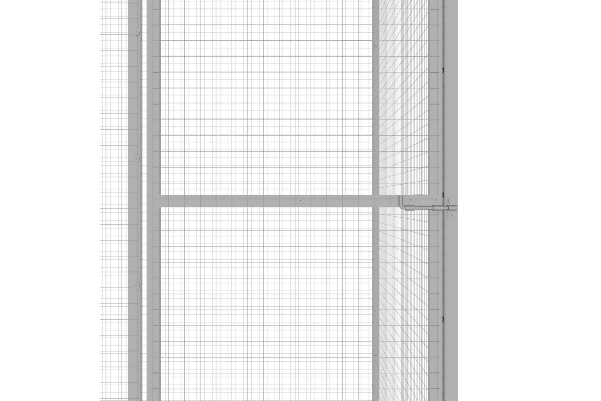 Kattegård 3x3x2,5 m galvanisert stål - Silver - Sport & fritid - Til dyrene - Katt - Kattebur & katteveske