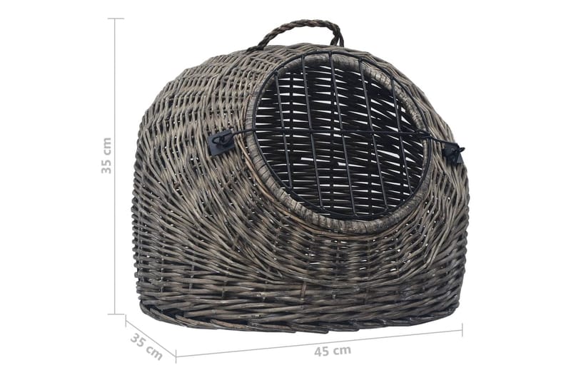 Kurvhule for katter grå 45x35x35 cm naturlig selje - Grå - Sport & fritid - Til dyrene - Katt - Kattebur & katteveske