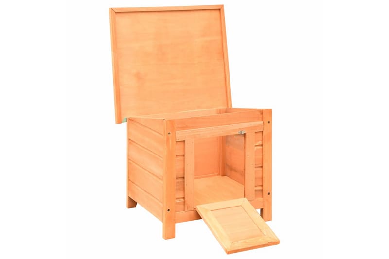 Kattehus heltre furu & gran 50x46x43,5 cm - Sport & fritid - Til dyrene - Katt - Kattemøbler - Kattehus