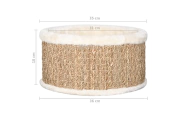 Kattekurv rund 36 cm sjøgress - Beige - Sport & fritid - Til dyrene - Katt - Kattemøbler - Kattekurv & katteseng