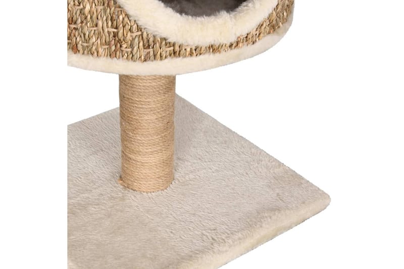 Kattetre med kattehus og klorestolpe 52 cm sjøgress - Beige - Sport & fritid - Til dyrene - Katt - Kattemøbler - Klorestativ & kloremøbler