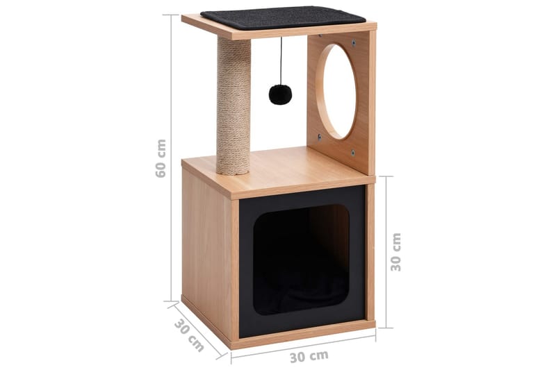 Kattetre med klorematte i sisal 60 cm - Sport & fritid - Til dyrene - Katt - Kattemøbler - Klorestativ & kloremøbler