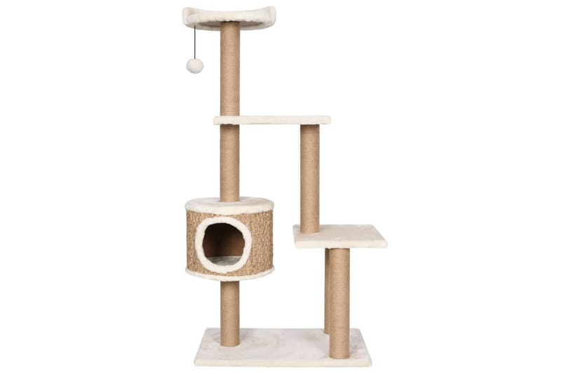 Kattetre med klorestolpe 123 cm sjøgress - Beige - Sport & fritid - Til dyrene - Katt - Kattemøbler - Klorestativ & kloremøbler