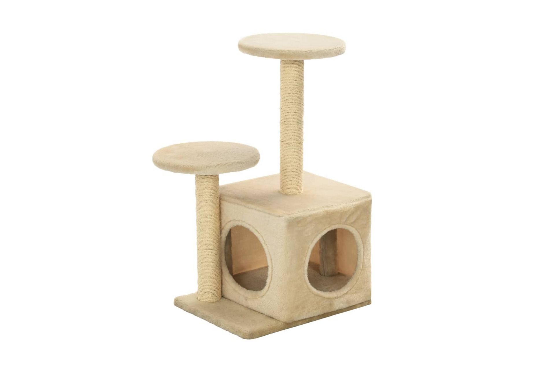 Kattetre med klorestolper i sisal 60 cm beige - Beige - Sport & fritid - Til dyrene - Katt - Kattemøbler