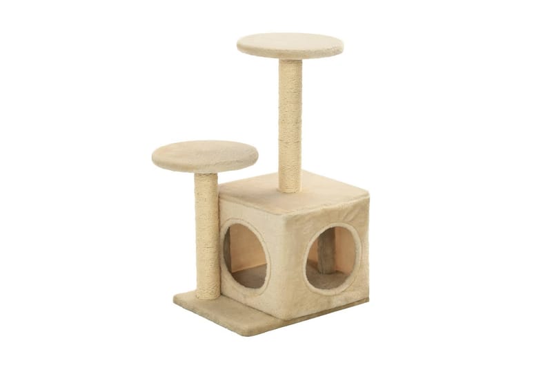 Kattetre med klorestolper i sisal 60 cm beige - Beige - Sport & fritid - Til dyrene - Katt - Kattemøbler