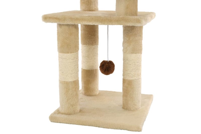 Kattetre med klorestolper i sisal 65 cm beige - Beige - Sport & fritid - Til dyrene - Katt - Kattemøbler
