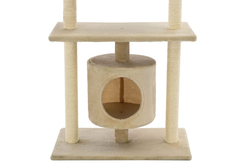Kattetre med klorestolper i sisal 95 cm beige - Beige - Sport & fritid - Til dyrene - Katt - Kattemøbler
