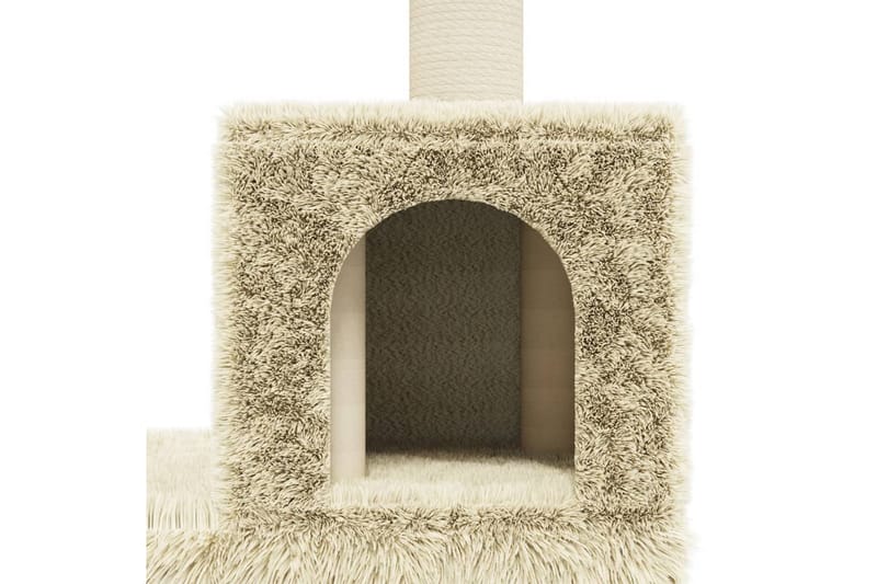 Kattetre med klorestolper i sisal kremhvit 188 cm - Krem - Klorestativ & kloremøbler - Kattemøbler