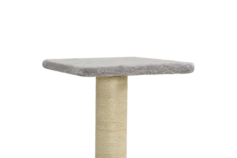 Kattetre med klorestolper i sisal lysegrå 119 cm - Grå - Sport & fritid - Til dyrene - Katt - Kattemøbler - Klorestativ & kloremøbler