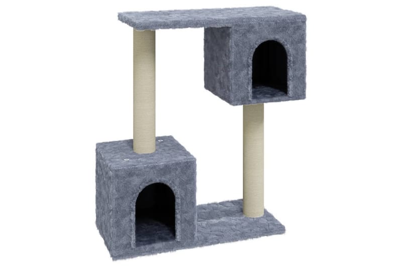 Kattetre med klorestolper i sisal lysegrå 60 cm - Grå - Sport & fritid - Til dyrene - Katt - Kattemøbler - Klorestativ & kloremøbler