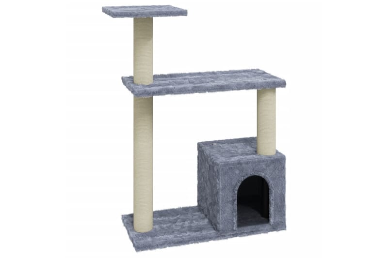 Kattetre med klorestolper i sisal lysegrå 70 cm - Grå - Kattemøbler - Klorestativ & kloremøbler