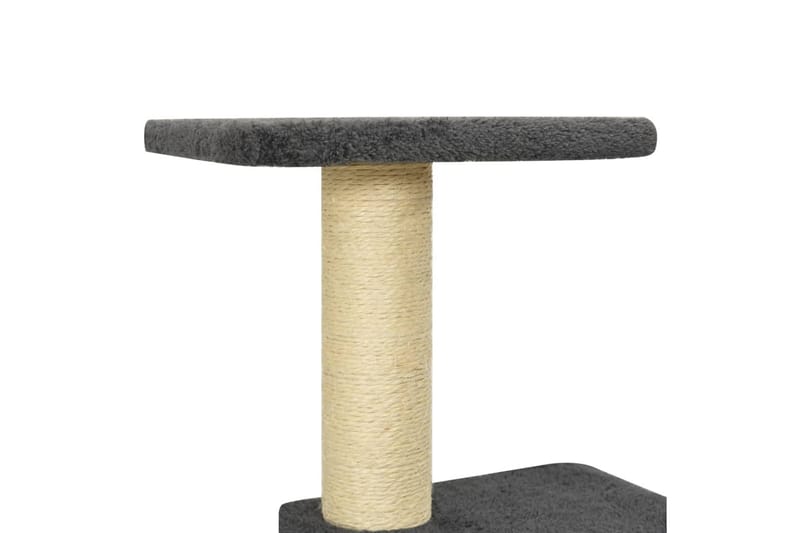 Kattetre med klorestolper i sisal mørkegrå 119 cm - Grå - Sport & fritid - Til dyrene - Katt - Kattemøbler - Klorestativ & kloremøbler