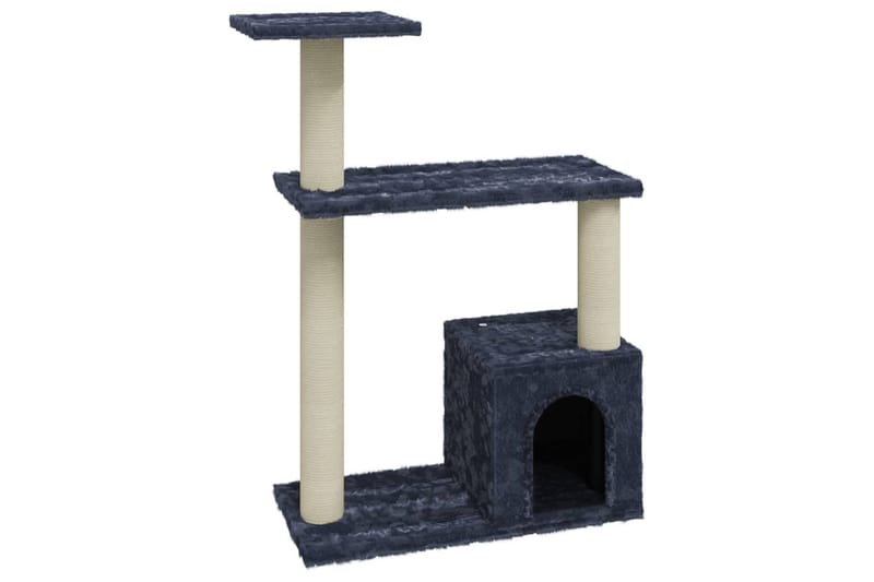 Kattetre med klorestolper i sisal mørkegrå 70 cm - Grå - Klorestativ & kloremøbler - Kattemøbler